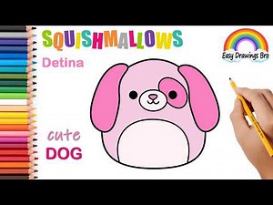 How to Draw Squishmallow Dog | How to Draw a Cute Dog | Squishmallows Drawing