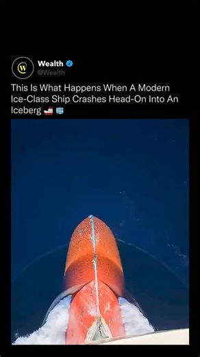 Wealth on Instagram: "Modern ice-class ships can do something that was once nearly impossible. They can drive straight into solid ice and keep going. 🛳️ 🌊 A century ago, the idea of a ship confronting an iceberg was a disaster waiting to happen. Hulls were thinner, steel quality was weaker, and structural reinforcement was limited. Even slow impacts could tear open a vessel. The Titanic tragedy remains the most famous reminder of how dangerous ice once was at sea. Today, everything has changed
