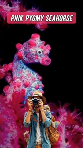 Pink Pygmy Seahorse- A Rare Jewel of The World #shorts #pinkpygmyseahorse