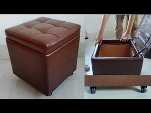 How to make a tufted ottoman stool with storage