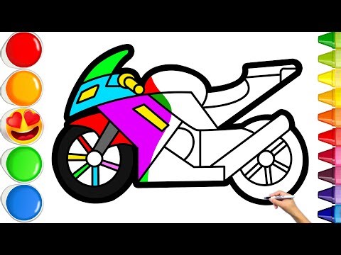 How to Draw and Color a Motorcycle Easy Step-by-Step Drawing