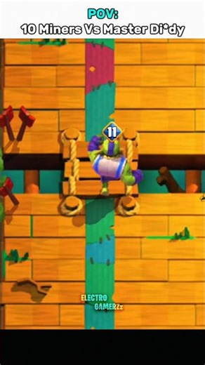 10 Miner 😭 Vs Goblin Boss D*ddy😈 #shorts #clashroyale