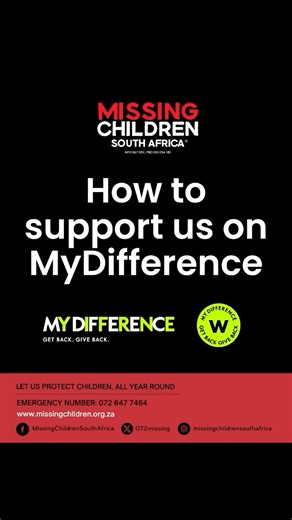 Missing Children SA | MySchool has been phased out and replaced with #MyDifference at @woolworths_sa. If you have previously chosen Missing Children South... | Instagram
