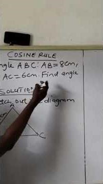 Cosine Rule Explained Clearly Educational Focus By Abosede Micah-Daniels #CosineRule #Mathematics