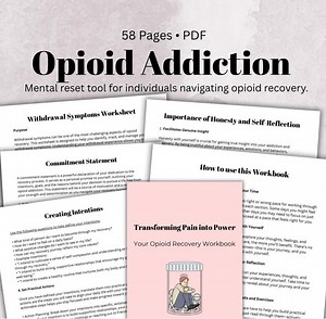 Opioid Awareness Addiction Recovery Workbook Substance Abuse Drug Addiction Sober Living Sobriety Worksheets - Etsy