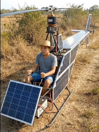 Helikopter panel Surya, super canggih , mesin listrik #ai #robot #future #technology #2026