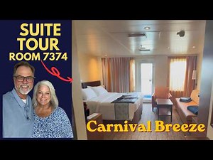 Carnival Breeze Suite Tour | Cabin 7374 Full Room Walkthrough 🚢