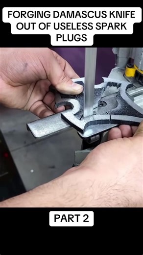 Forging a Damascus Knife from Spark Plugs: Part 2