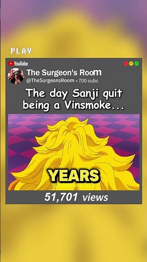 The Day Sanji Quit Being A Vinsmoke...