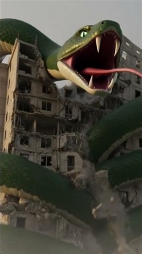 This Colossal Snake Is Bigger Than the City #aigenerated #snake #aishorts