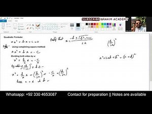 Derivation of Quadratic Formula | Step-by-Step Explanation