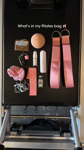 bala on Instagram: "👜🩰 in our current pilates rotation: the power ball booty bands the essential pilates loops hair scrunchie + the cutest bala bangles keychain!! what's in your pilates bag rn? 💕"
