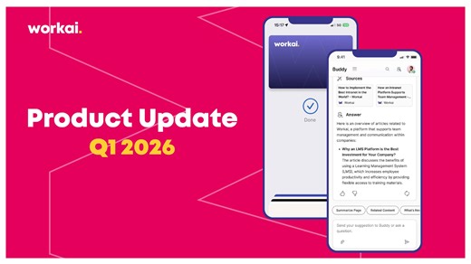 In our latest update Q1 2026, we’ve improved how you manage employee newsletters, schedule content, organize files, and control visibility across the Workai platform, all to make internal communication smoother and more predictable. 🎬 Watch the video to see how these changes make everyday intranet work simpler and more efficient, or read the article: https://workai.com/insights/q1-2026-employee-newsletter-management/ #workai #productupdate #intranet #digitalworkplace #internalcommunication #wor