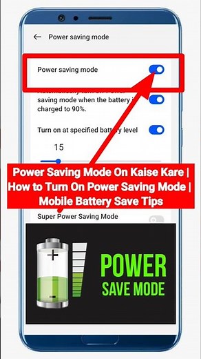 🔋 How to Turn On Power Saving Mode | Mobile Battery Save Tips #shorts
