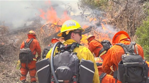 Incarcerated firefighters helping battle blazes in San Diego County