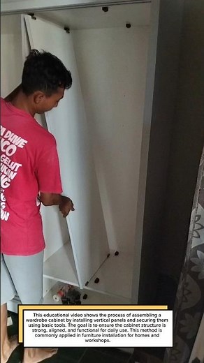 Wardrobe Assembly Process | Simple & Efficient Cabinet Installation #carpentry #woodworking #diywood