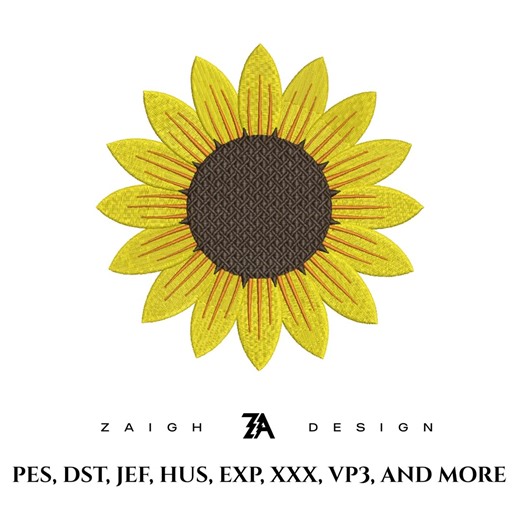 Sunflower Embroidery Design | Embroidery Machine | Instant Download Digital File - Etsy
