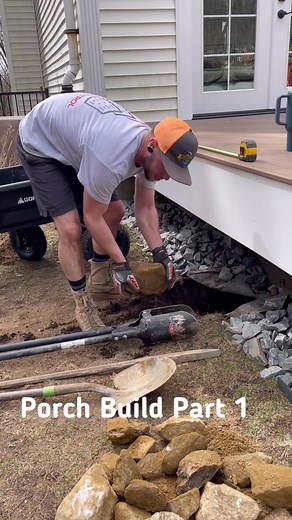 Building a Porch: Digging Footings and Premade Posts for a DIY Project