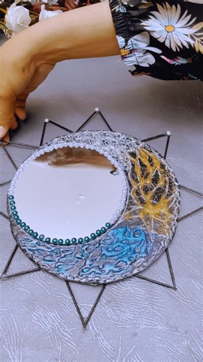 DIY Glitter Mirror Decor | Easy Glitter Cardboard Craft Tutorial #diy #homedecor