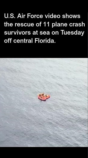 Video shows rescue of 11 plane crash survivors off Florida