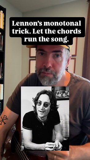Luke Brooks on Instagram: "John Lennon would often sing “horizontally,” just one note for a long time, letting the chords do the work. 者 #thebeatles #johnlennon #lennon #paulmccartney #georgeharrison #ringostarr #guitarlesson #guitartutorial #musictheory #songwriting #guitarchords #allyouneedislove #strawberryfieldsforever #julia"