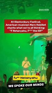 1.8K views · 104K reactions | At Glastonbury Festival, American musician Marc Rebillet ( @marcrebillet )chants what we’re all thinking: "F Netanyahu, F*** the IDF" #Glastonbury #glastonburyfestival #musician #marcrebillet | Celebrities4Palestine | Facebook