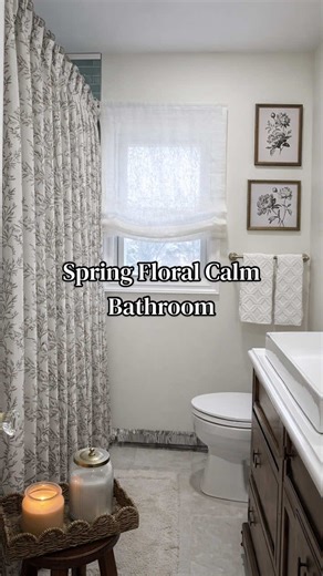 Spring Floral Calm Bathroom Design Ideas