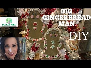 DOLLAR TREE GINGERBREAD MAN DIY DECOR/ORNAMENTS!
