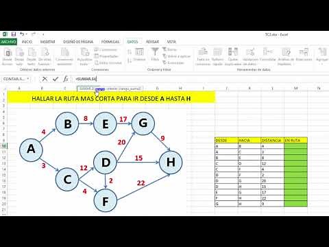 Resolver Ruta Más Corta con Solver de Excel bien explicado
