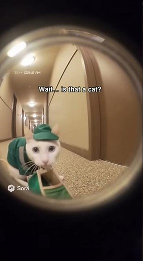 the delivery guy is a cat 🤯 🤠 #funny #cat