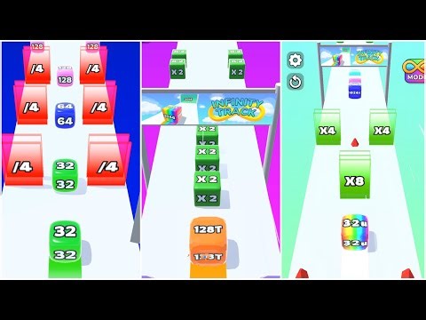 Jelly Run 2048 ASMR Gameplay | 2 to 8192u Satisfying Merge Run