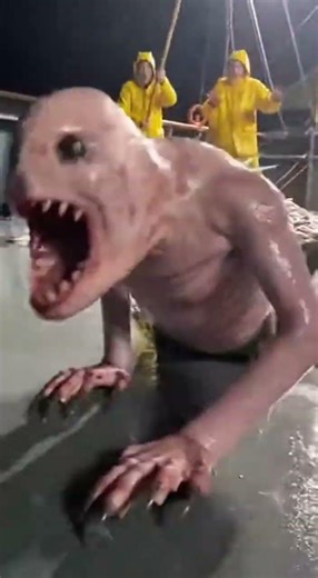 IT'S ATTACKING! 👹🐟: Nightmare HUMANOID Creature Pulled From the Deep