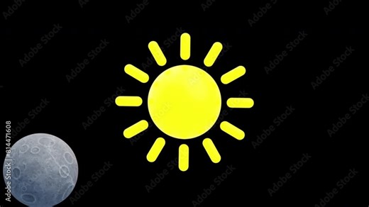 3D Animation of Solar Eclipse Phenomenon and Astronomical Events | Alpha Channel