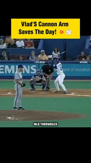 On July 7, 2001, Vladimir Guerrero made a remarkable throw to cut down Alberto Castillo at home plate from right-center field. #baseball #throwback #MLB #MLBThrowback | MLB Throwbacks