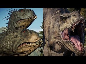 SCORPIOS REX A VS REXY VS SCORPIOS REX B - Jurassic World Evolution 2