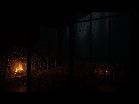 ASMR LIVE😴: Cozy Cabin Fireplace 🔥 & Gentle Rain Sounds 🌧️ → Pure Relaxation Ambience