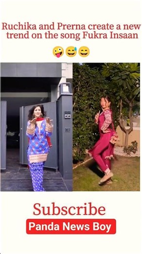 Ruchika and Prerna new trend on the song Fukra Insaan 🥰 #ruchikarathore #fukrainsaan #prenamalhan