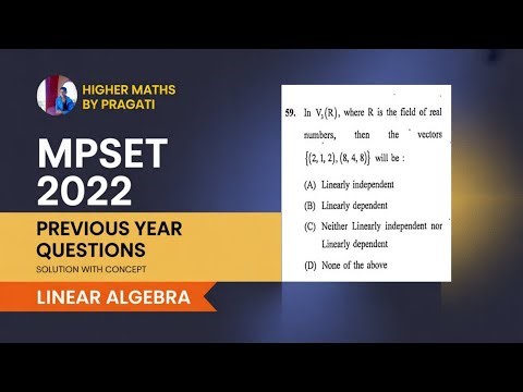 MPSET 2022 (Maths) PYQ Solution || Linear Algebra #03