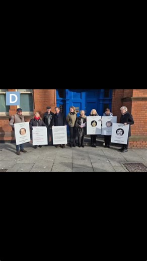 Dublin Live on Instagram: "Today marks the 45th anniversary of the Stardust Tragedy where 48 young people lost their lives in a fire at a disco in Artane in the early hours of Valentine's Day Family members of Michael Barrett, Murtagh Kavanagh, Eugene Hogan and Paula Byrne who died gathered outside the former Dublin City Morgue off Store Street to highlight the lack of progress, accountability/justice for their deceased victims since the verdict of unlawful killing 22 months ago Part One - Carol