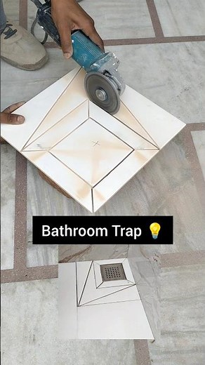 “No Water Will Stay on Bathroom Tiles 😱 Smart Cutting & Installation Trick!”