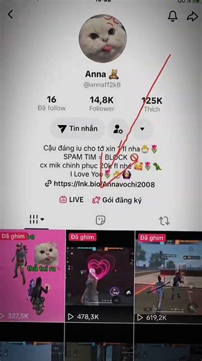 Vô nhóm của Anna ở đây nhé🫶🙆‍♀️ #freefire #nhasangtaofreefire #garenafreefire