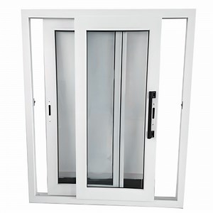 [Hot Item] Premium Soundproof Double Grey UPVC Sliding Window with Handle