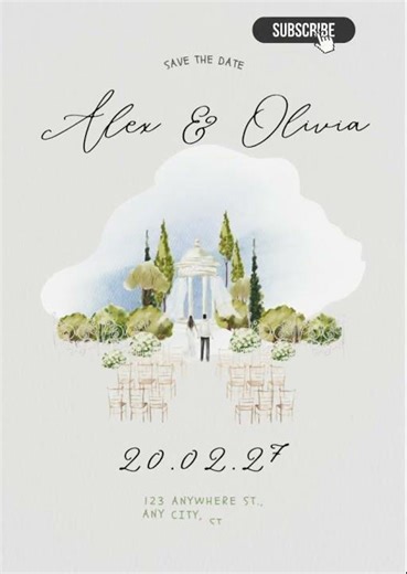 Save The Date Wedding Video Invitation 💍 | Editable Digital Card