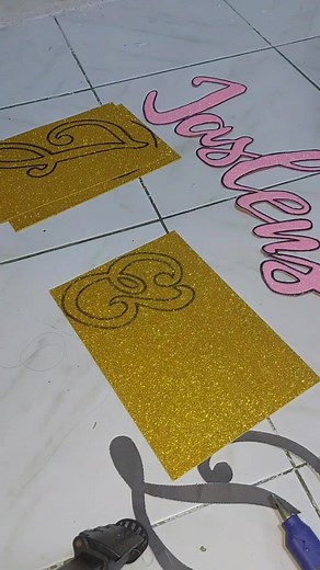 DIY Backdrop Name Using Eva Foam | Glitter Foam Backdrop Tutorial