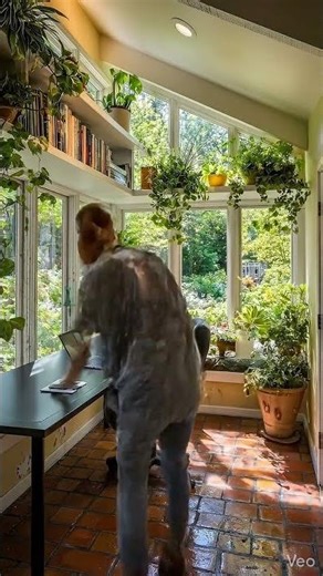 classroom with many glass windows