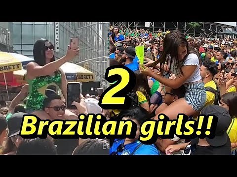shoulder ride brazilian girls!!! Two beautiful girls!!