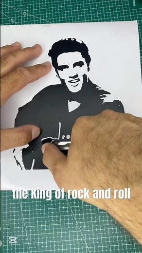 DIY Elvis Presley Vinyl Sticker | Silhouette Cameo Weeding ASMR 🎸