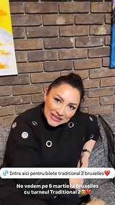 ❗️Suntem încântați să vă anunțăm un nou spectacol Andra - TRADIȚIONAL 2! ➡️ De această dată, ne vedem în Bruxelles pe data de 8 Martie 2025, la una dintre cele mai spectaculoase arene din oraș, ING ARENA. Bilete aici: https://concert-andra-ingarena.ticketlive.be/selection EnJoy Events Andra Maruta #Andra @cei mai activi fani Andra Catalin Maruta | Fan Club Andra