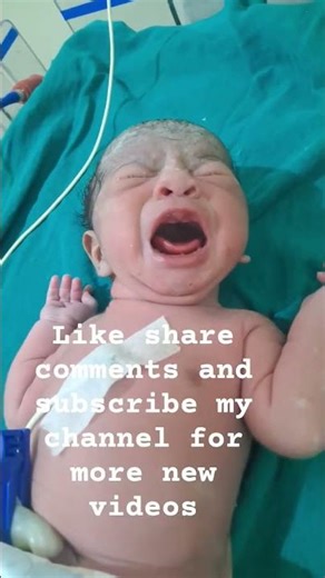 Every parent waits for this sound…The first cry of hope 👶❤️”#baby #newborncare #newborncare