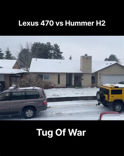 Lexus vs Hummer H2 Tug Of War #lexus #hummer #cars #shorts